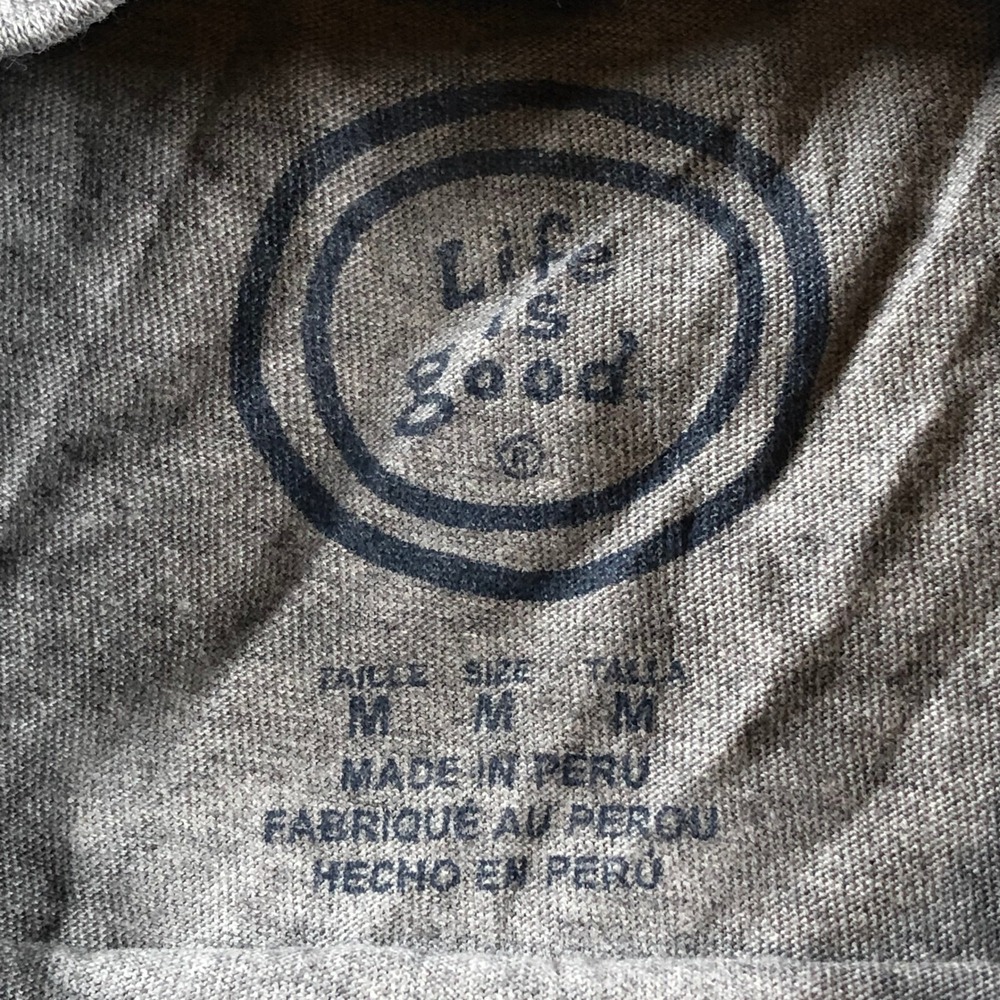 Life is Good Baseball Graphic Tee Men's Medium Crew Neck Short Sleeve‎ Casual - Picture 2 of 7